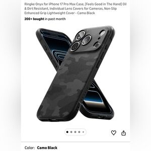 Ringke Onyx Camo Black iPhone 17 Pro Max Case